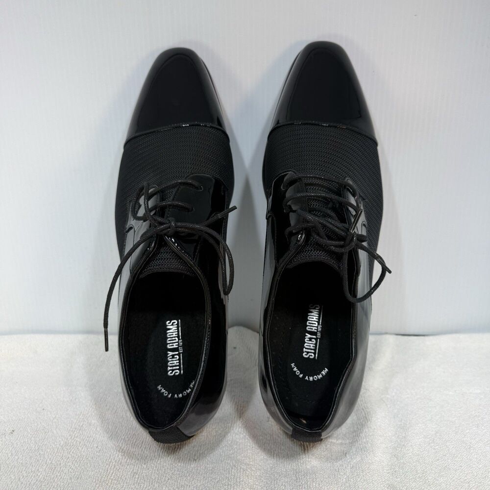 Stacy Adams Pharoah Cap Toe Oxford Shoes Wedding Prom Black Size 14 Wide - Picture 4 of 8